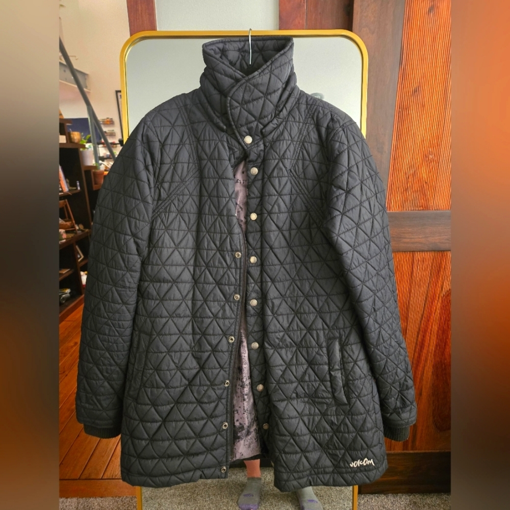 Volcom Quilted Jacket, Large, Black